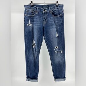 Lucky Brand Sienna Slim Boyfriend Distressed Medium/Dark Wash Jeans, Women's 6